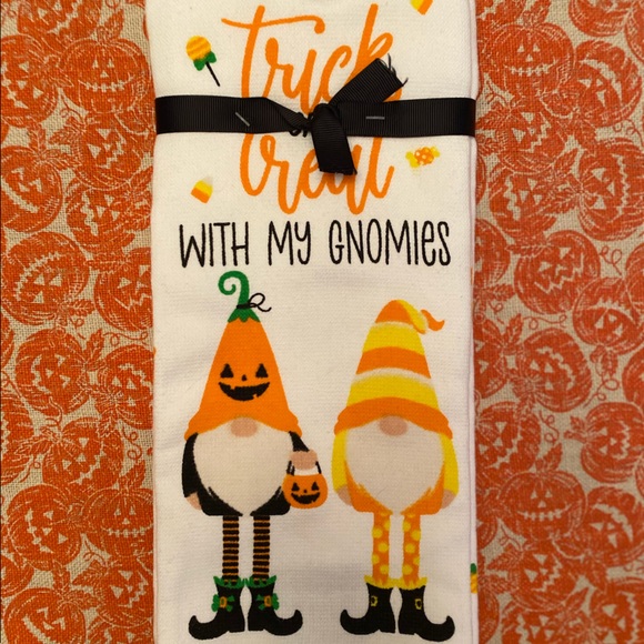 Halloween Gnome Kitchen Towels Set Of 2, Trick Or Treat With My Gnomies Towels - Picture 4 of 16